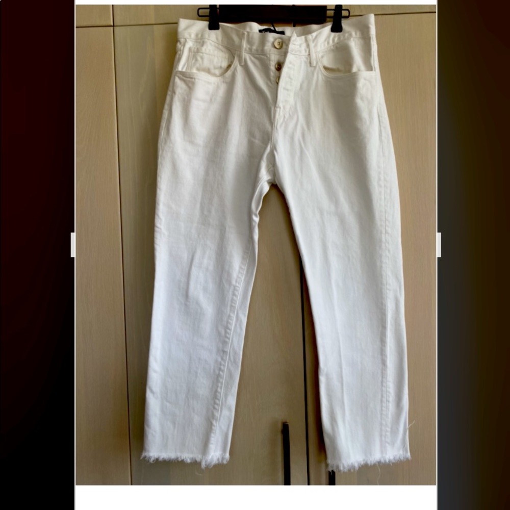 3.1 Phillip Lim white jeans with frayed hem